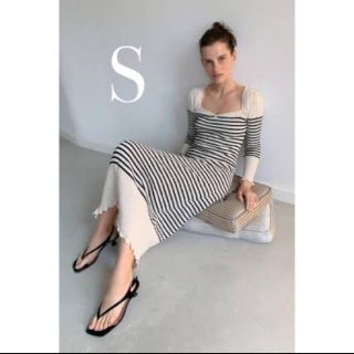 ザラ(ZARA)のzara ボーダーニットワンピース(ロングワンピース/マキシワンピース)