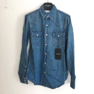 新品！SAINT LAURENT ヴィンテージ加工ウエスタンデニムシャツ S