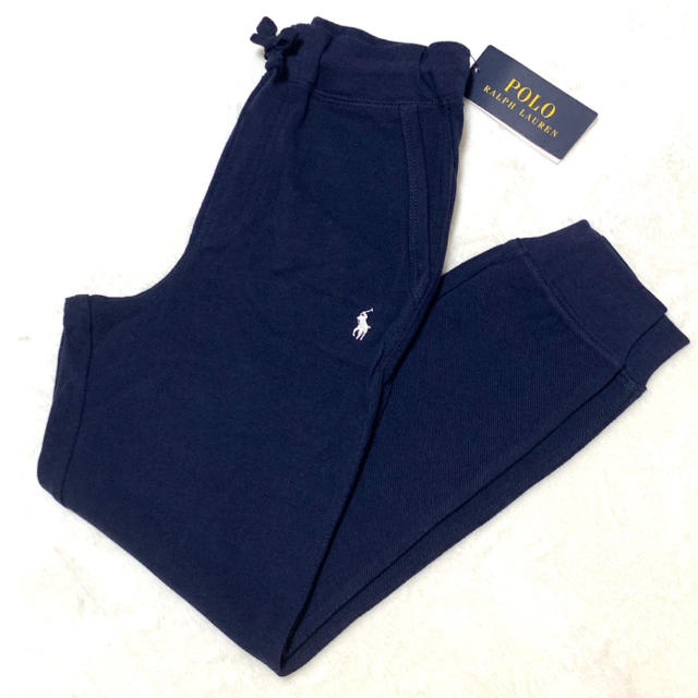 POLO RALPH LAUREN(ポロラルフローレン)の5/115 新品 ラルフローレン コットンメッシュ ジョガーパンツ / ネイビー キッズ/ベビー/マタニティのキッズ服男の子用(90cm~)(パンツ/スパッツ)の商品写真