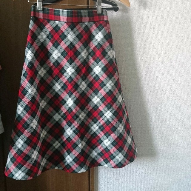 Lochie(ロキエ)のvintage タータンチェック チェック クラシカル レッド レディースのスカート(ひざ丈スカート)の商品写真