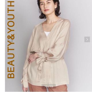 ビューティアンドユースユナイテッドアローズ(BEAUTY&YOUTH UNITED ARROWS)のBY ツイルノーカラートレンチシャツ 羽織り ジャケット 入園式 入学式(ノーカラージャケット)