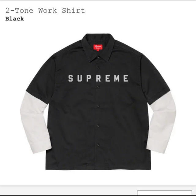 Supreme 2-Tone Work Shirt black L シュプリーム