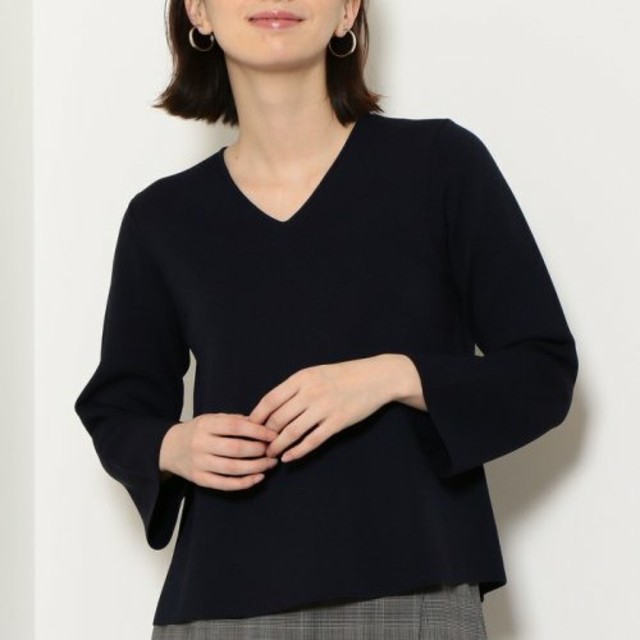 UNITED ARROWS green label relaxing(ユナイテッドアローズグリーンレーベルリラクシング)のgreen  label basic *美品 Vネックニットカットソー* レディースのトップス(ニット/セーター)の商品写真