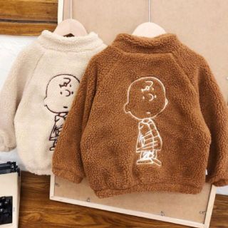 スヌーピー(SNOOPY)のチャーリーブラウン ボア トップス アウター(ジャケット/上着)