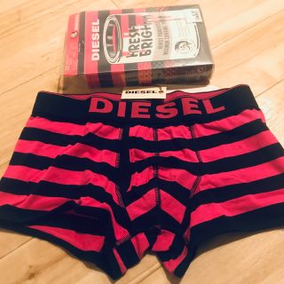 ディーゼル(DIESEL)のDIESEL ボクサーパンツ　ピンク黒　Sサイズ(ボクサーパンツ)