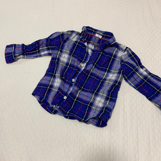 babyGAP(ベビーギャップ)のBabyGAP チェックシャツ 90 キッズ/ベビー/マタニティのキッズ服男の子用(90cm~)(Tシャツ/カットソー)の商品写真