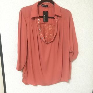 新品タグつき♡ビジュー付シフォンシャツ(シャツ/ブラウス(長袖/七分))