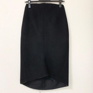 バレンシアガ(Balenciaga)の美品 BALENCIAGA バレンシアガ ハイウエスト ブラック タイトスカート(ひざ丈スカート)