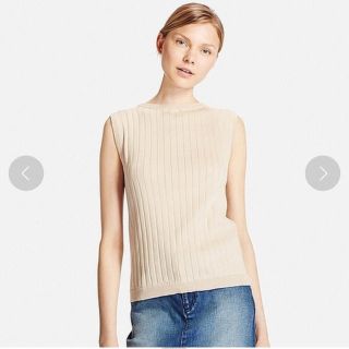 ユニクロ(UNIQLO)の☆ユニクロ☆UVカットワイドリブノースリーブセーター(カットソー(半袖/袖なし))