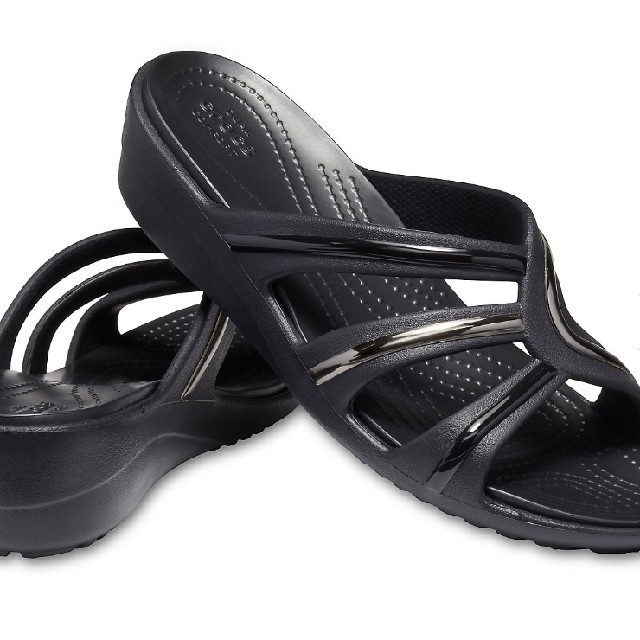 crocs(クロックス)のサンラ メタル ブロック ストラップ ウェッジ レディースの靴/シューズ(サンダル)の商品写真