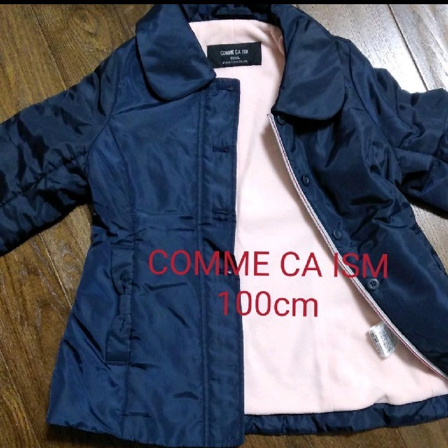 COMME CA ISM(コムサイズム)のCOMME CA ISM 紺色コート 100cm キッズ/ベビー/マタニティのキッズ服女の子用(90cm~)(コート)の商品写真