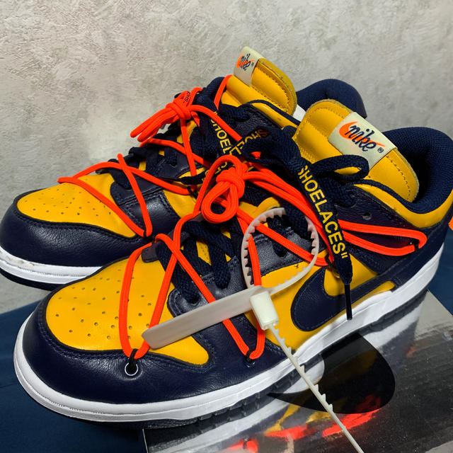 NIKE(ナイキ)のOff White Nike Dunk Low Michigan 紺黄 27cm メンズの靴/シューズ(スニーカー)の商品写真