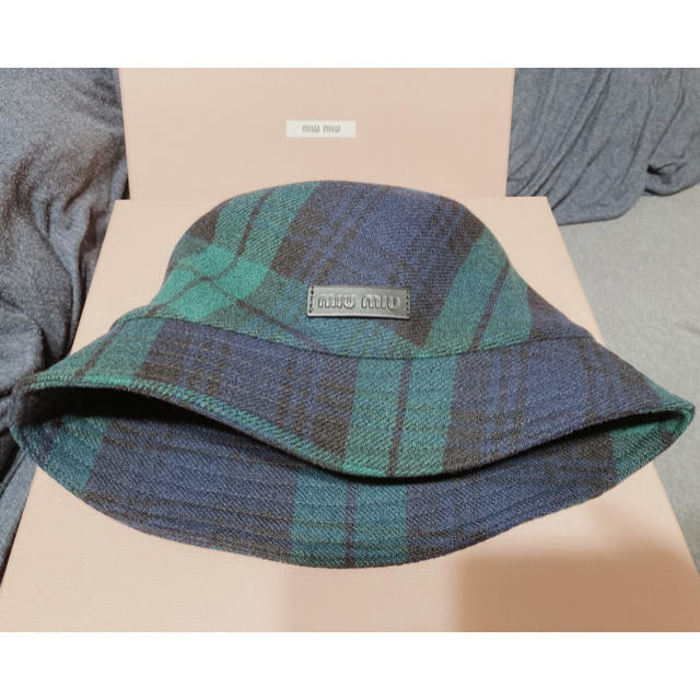 【半額以下】6万円 miu miu バケットハット 数量限定 帽子