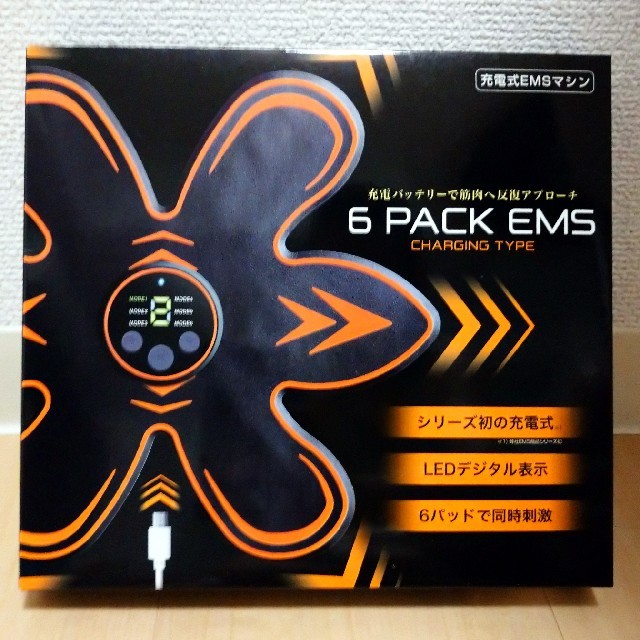 6 pack EMS シックスパック オレンジ スポーツ/アウトドアのトレーニング/エクササイズ(トレーニング用品)の商品写真