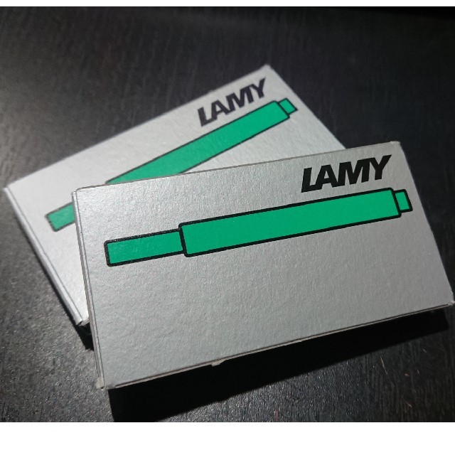 LAMY(ラミー)のLAMY（ラミー）用インク（グリーン）　２箱（10本）セット インテリア/住まい/日用品の文房具(ペン/マーカー)の商品写真