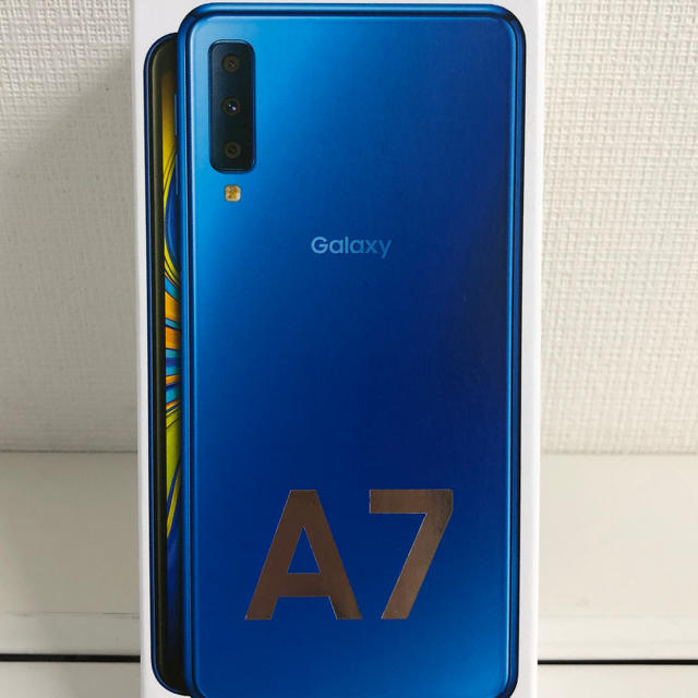 Galaxy A7 ブルー SIMフリー 新品未開封スマホ/家電/カメラ