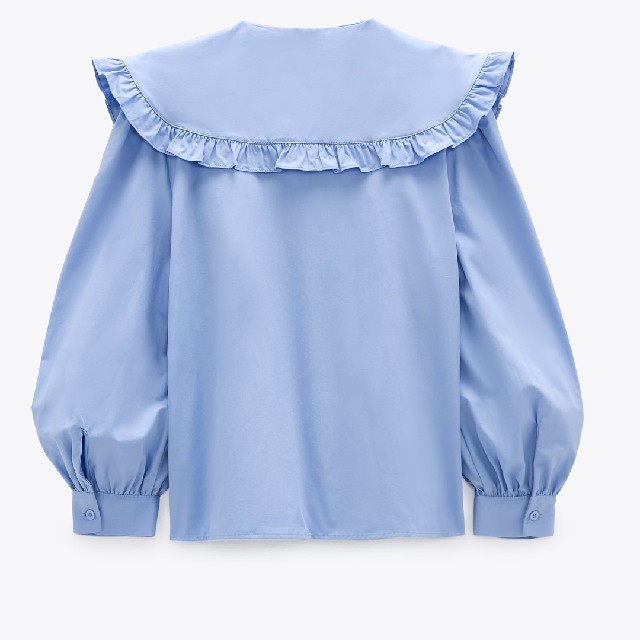 ZARA(ザラ)のピーターパン襟 ポプリンブラウス ZARA 完売 レディースのトップス(シャツ/ブラウス(長袖/七分))の商品写真