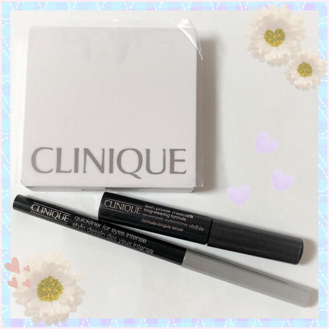 CLINIQUE(クリニーク)のクリニーク ☆ 新品 ☆ メークアップコンパクト&マスカラ&アイライナー コスメ/美容のベースメイク/化粧品(アイシャドウ)の商品写真