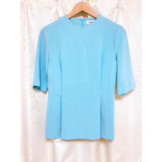 エンフォルド(ENFOLD)のエンフォルド　サックスブルー　tops(カットソー(半袖/袖なし))