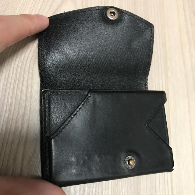 アブラサス 小さい財布 ブッテーロレザー 黒 メンズのファッション小物(折り財布)の商品写真