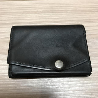 アブラサス 小さい財布 ブッテーロレザー 黒(折り財布)