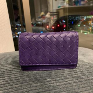 ボッテガヴェネタ(Bottega Veneta)のボッテガヴェネタ　カードケース　パープル(名刺入れ/定期入れ)