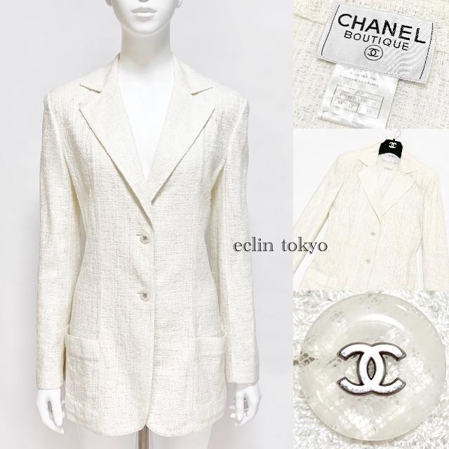 CHANEL - シャネル ヴィンテージ《ツイード織》テーラード ジャケット E2343