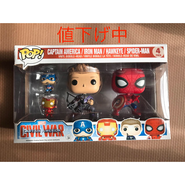 MARVEL - ファンコ pop シビルウォー スパイダーマン キャプテン