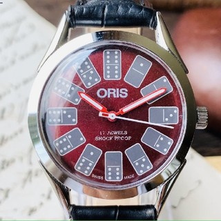 オリス(ORIS)の【処分価格】オリス ORIS 1970's シルバー×レッド 腕時計 メンズ(腕時計(アナログ))