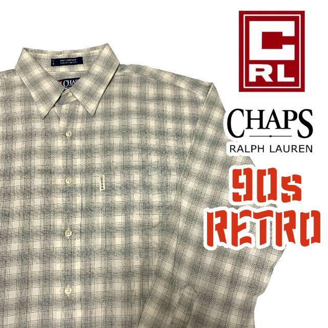 90s チャップス ラルフローレン オンブレチェック 長袖ネルシャツ 16 XL