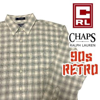 チャップス(CHAPS)の90s チャップス ラルフローレン オンブレチェック 長袖ネルシャツ 16 XL(シャツ)