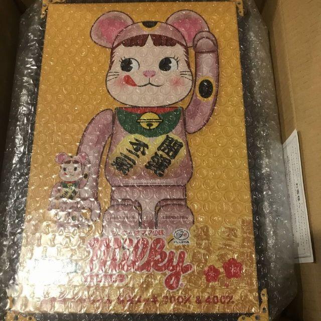 MEDICOM TOY - 送料込 BE@RBRICK 招き猫 ペコちゃん 桃金メッキ 100％&400％の通販 by MALBA's