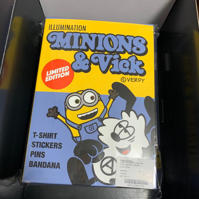 Verdy Minions Vick Set Pack white L