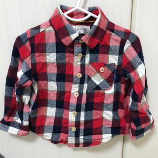 ニシマツヤ(西松屋)の西松屋　チェックシャツ　シャツ　羽織り　サイズ80(シャツ/カットソー)