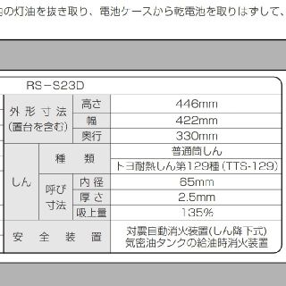 トヨトミ　石油ストーブ　RS-S23D ブラック　新品未使用