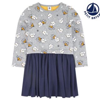 プチバトー(PETIT BATEAU)の新作プチバトー切り替えワンピース　花柄8a 128cm(ワンピース)