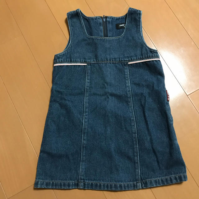 COMME CA ISM(コムサイズム)の【値下げ】女の子  コムサイズム  デニムワンピース  90 キッズ/ベビー/マタニティのキッズ服女の子用(90cm~)(ワンピース)の商品写真