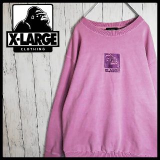 エクストララージ(XLARGE)の【エクストララージ】【刺繍ワンポイント】【くすみ色】【トレーナー】【サイズL】(スウェット)