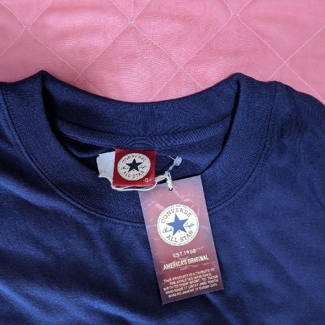 CONVERSE(コンバース)のコンバース　メンズTシャツ　2Lsize　ネイビー メンズのトップス(Tシャツ/カットソー(半袖/袖なし))の商品写真