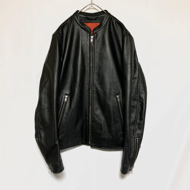 URBAN RESEARCH ROSSO(アーバンリサーチロッソ)の定価30800円 アーバンリサーチロッソ UKラムレザーシングルライダース L メンズのジャケット/アウター(ライダースジャケット)の商品写真