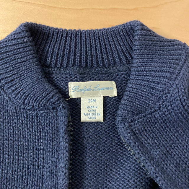 Ralph Lauren(ラルフローレン)のラルフローレン　ニットブルゾン　90 キッズ/ベビー/マタニティのキッズ服男の子用(90cm~)(ジャケット/上着)の商品写真