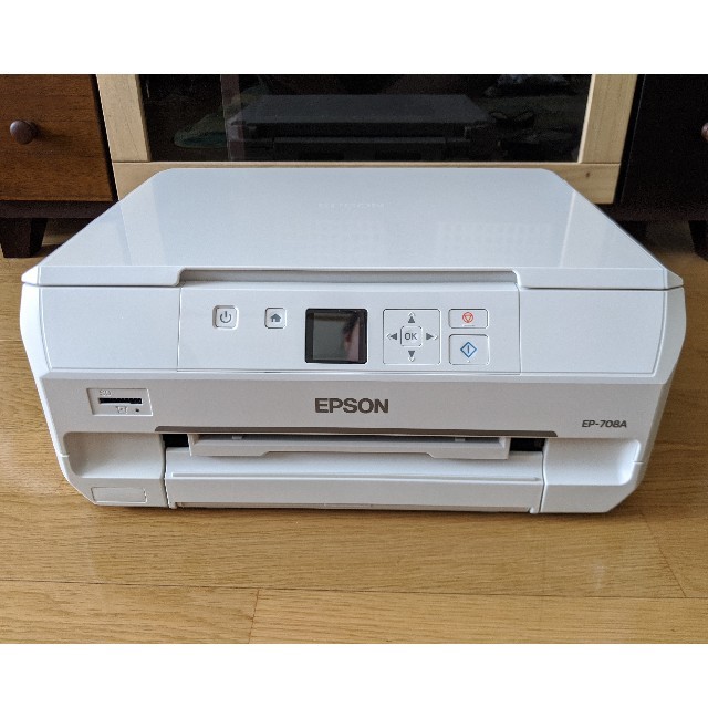 美品】 EPSON プリンター EP-708A 黒インク コード付 - PC周辺機器