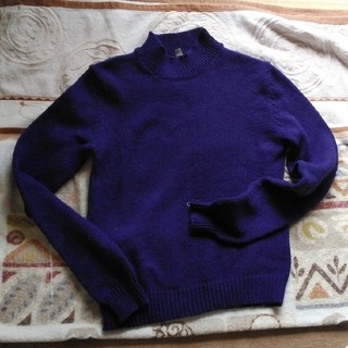ユニクロ(UNIQLO)のSサイズ セーター　ブルー(ニット/セーター)