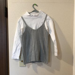 グローバルワーク(GLOBAL WORK)のベスト付きカットソー(Tシャツ/カットソー)