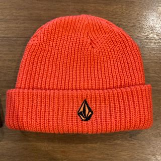 ボルコム(volcom)のVOLCOM ボルコム ニット帽 オレンジ(ニット帽/ビーニー)