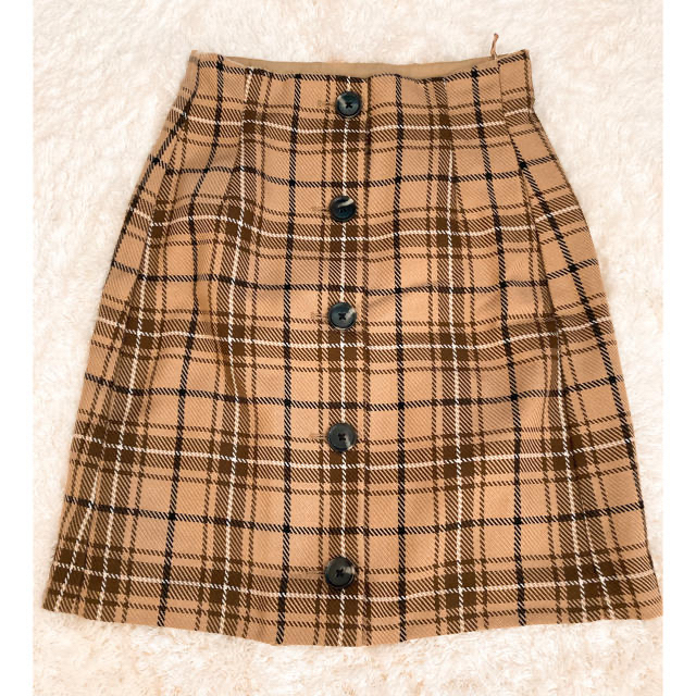GU(ジーユー)のGU チェック 台形スカート レディースのスカート(ミニスカート)の商品写真