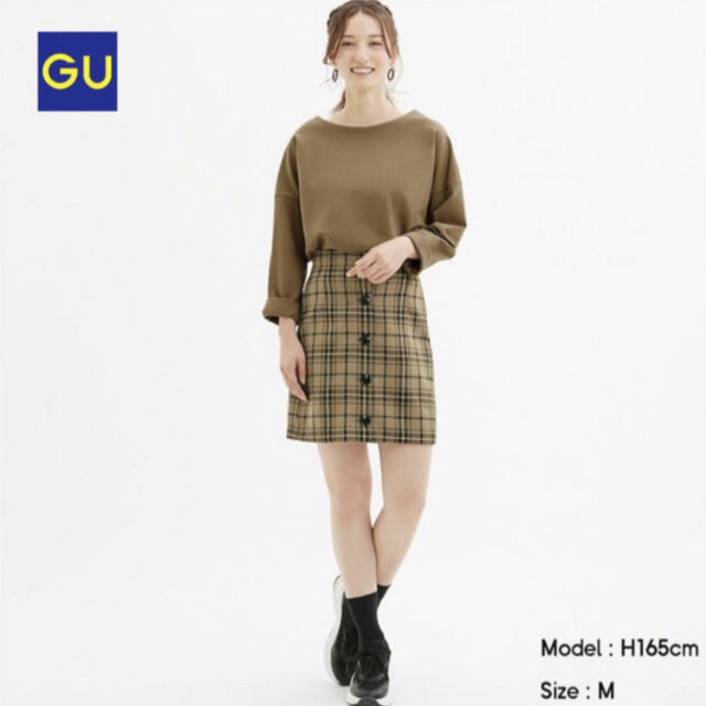 GU(ジーユー)のGU チェック 台形スカート レディースのスカート(ミニスカート)の商品写真