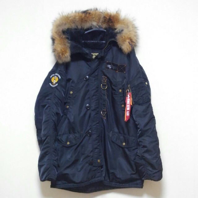 ALPHA INDUSTRIES N3B L ブラック ファー 取外可 2way