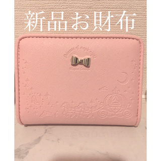 新品　ピンク　二つ折り財布　女の子(財布)