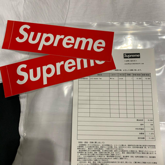 ☆値下げ☆ 新品　Supreme Pocket Tee 19SS